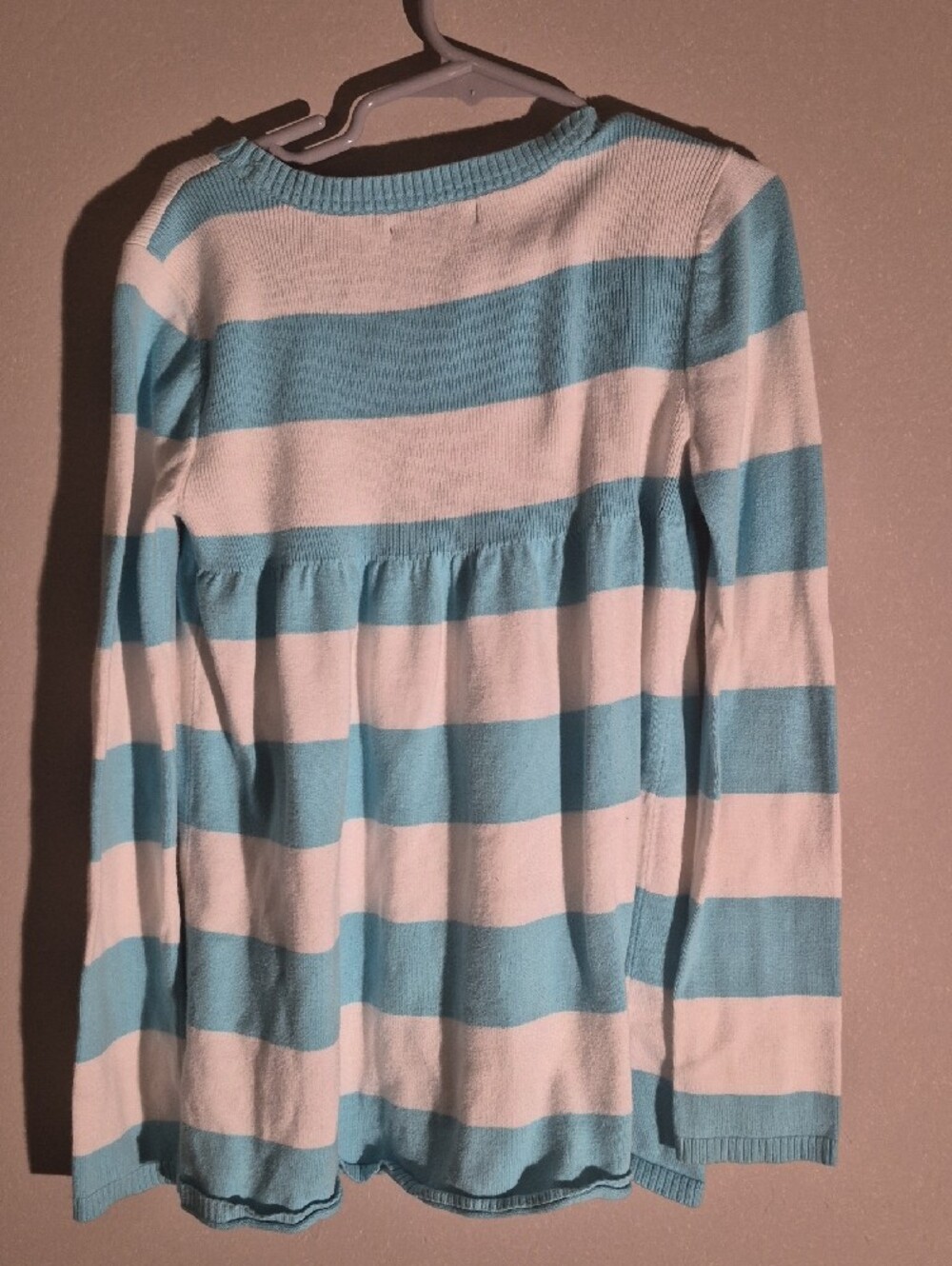GAP White and Light Blue Striped Kids Sweater - Picture 4 of 8